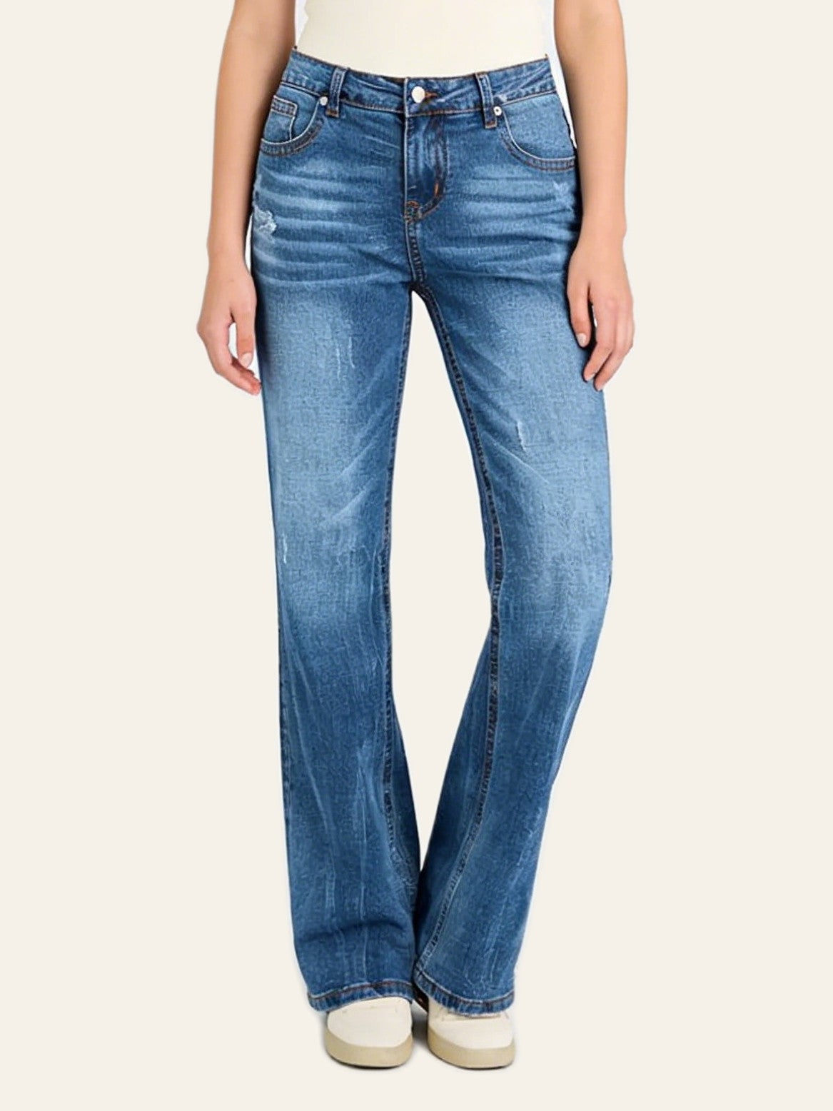 Classic Medium-Wash Bootcut Jeans