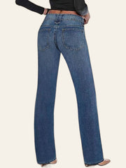Vintage-Wash Straight-Leg Jeans