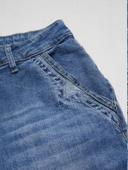 Angular-Pocket Wide-Leg Jeans