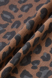 Leopard Cuffed Straight-Leg Crop Pants