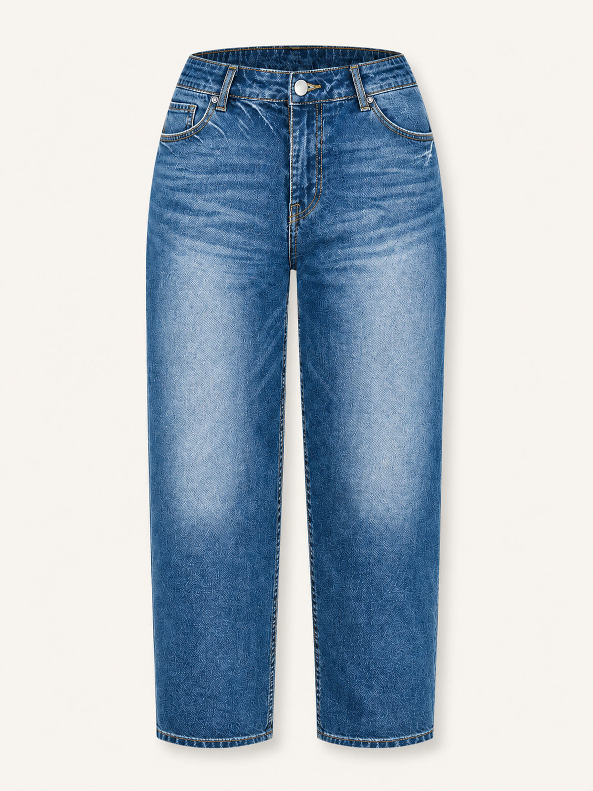 Classic High-Rise Straight Ankle Jeans