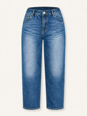 Classic High-Rise Straight Ankle Jeans