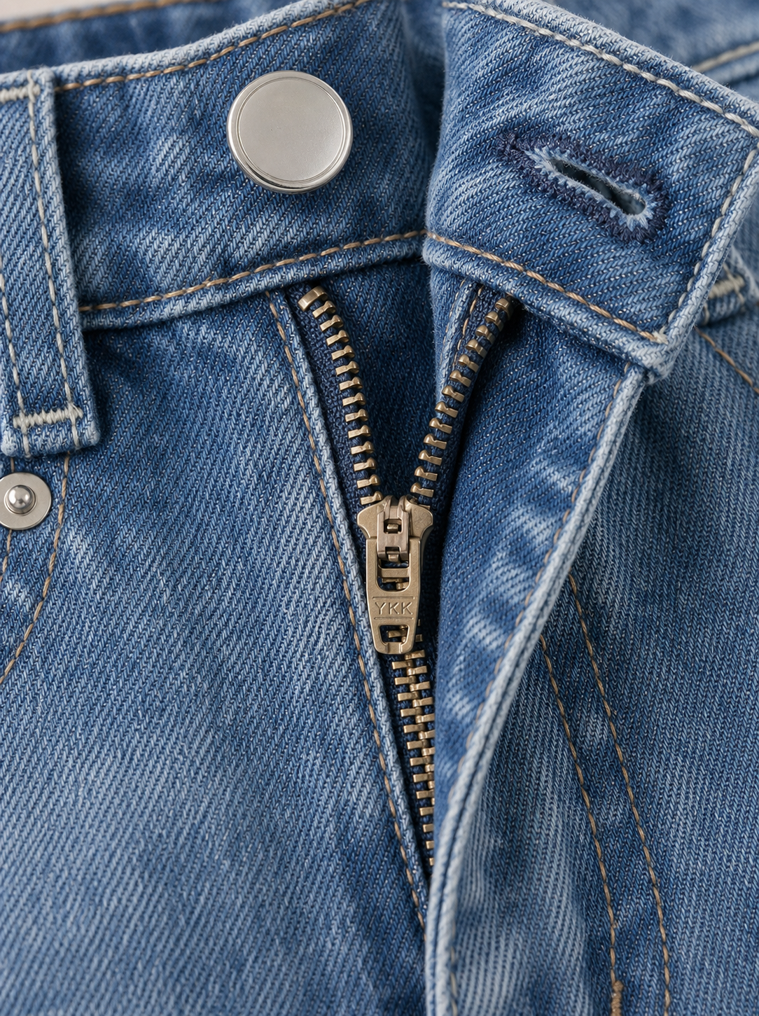 Mid-Rise Raw Hem Straight Jeans