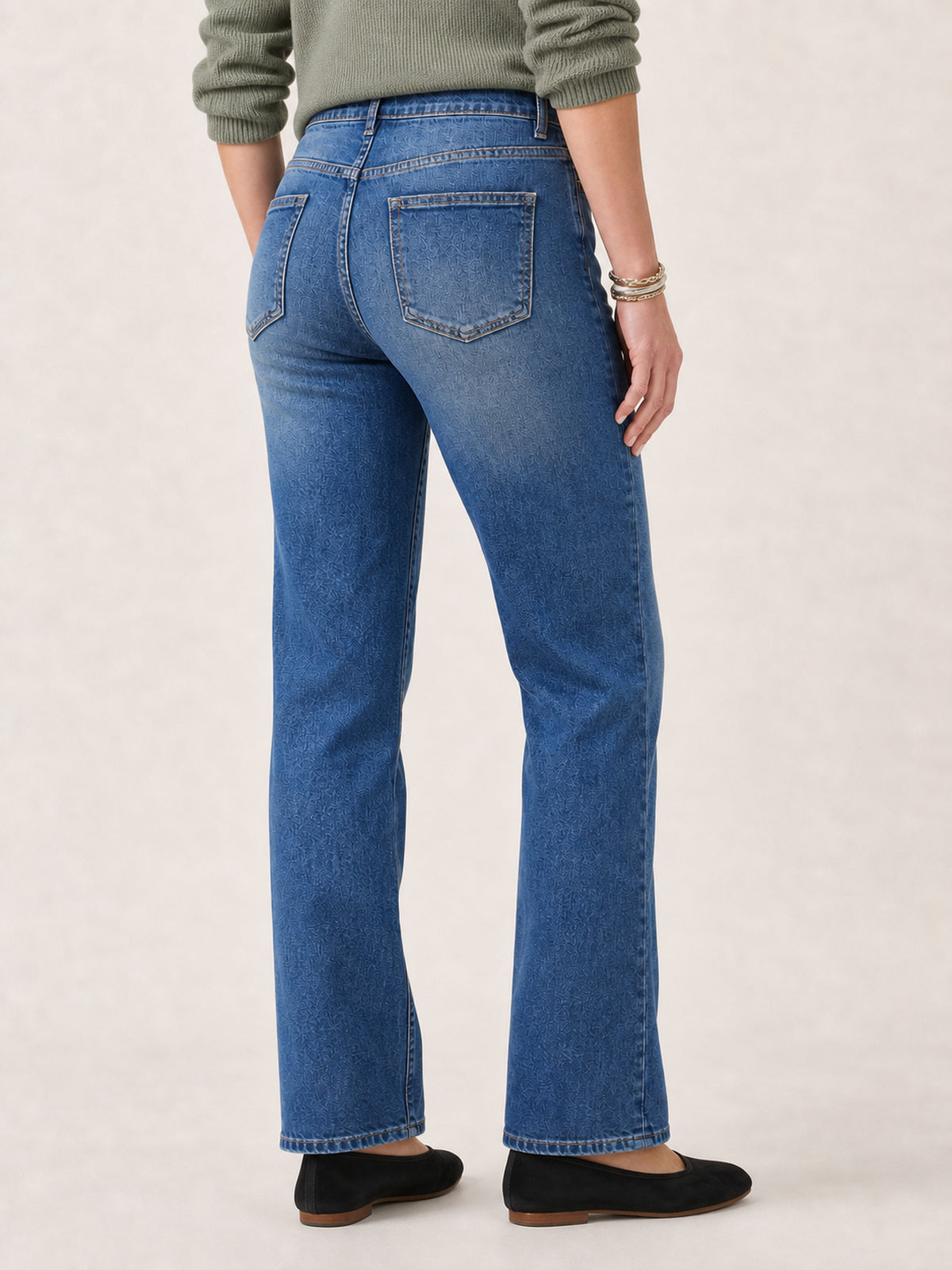 Classic High-Rise Straight Ankle Jeans