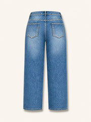 Classic High-Rise Straight Ankle Jeans