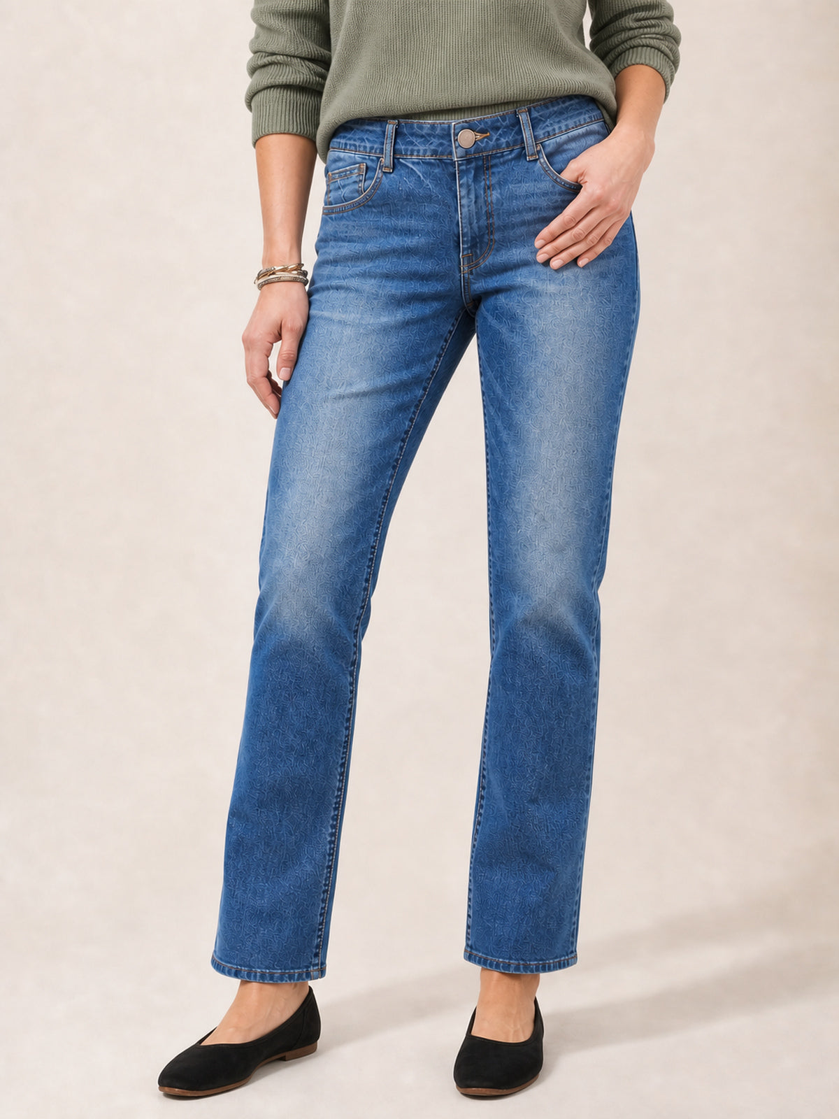 Classic High-Rise Straight Ankle Jeans